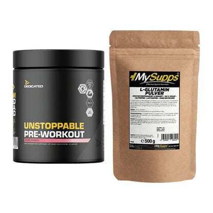 Trainings-Set: Dedicated Unstoppable + MySupps Glutamine – alle enthaltenen Artikel