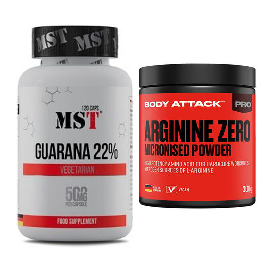 Trainings-Set: MST Guarana 22% + Body Attack 100 % Arginine Zero – alle enthaltenen Artikel