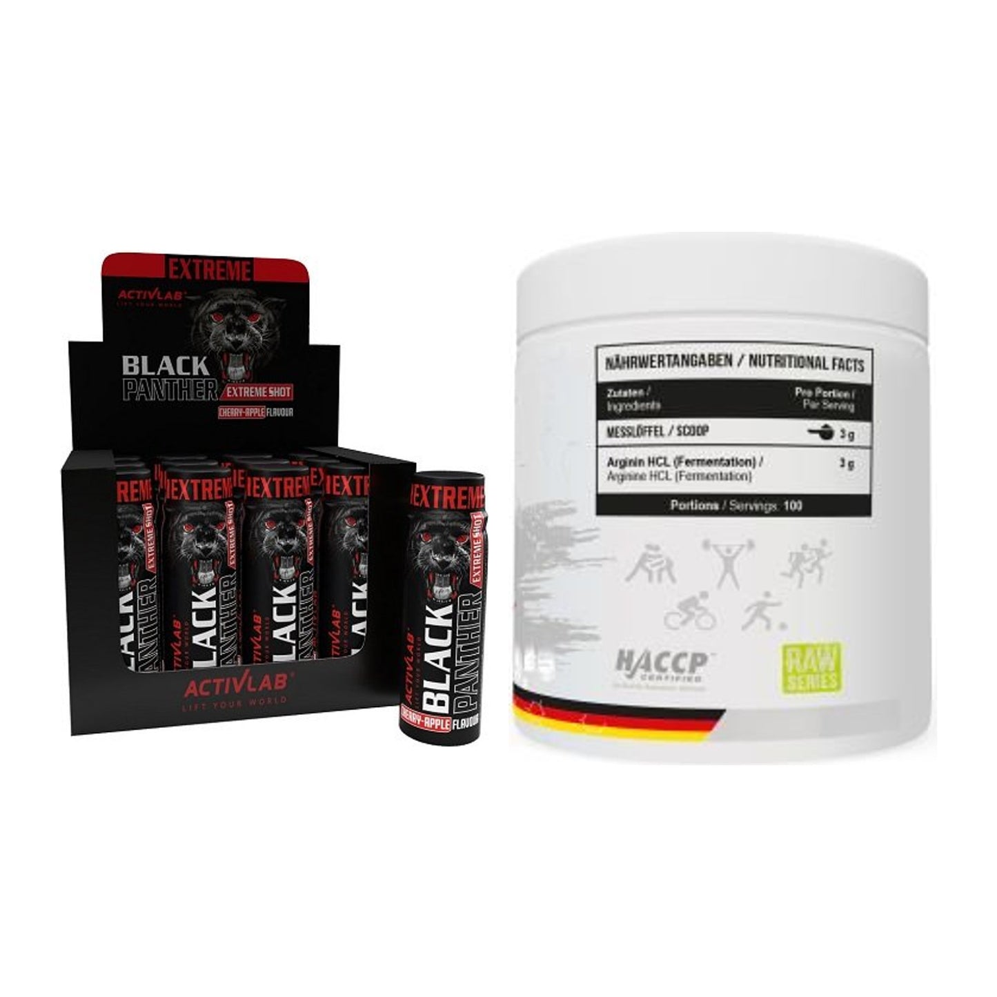 Trainings-Set: Activlab Black Panther Extreme + MST Arginine HCL – alle enthaltenen Artikel
