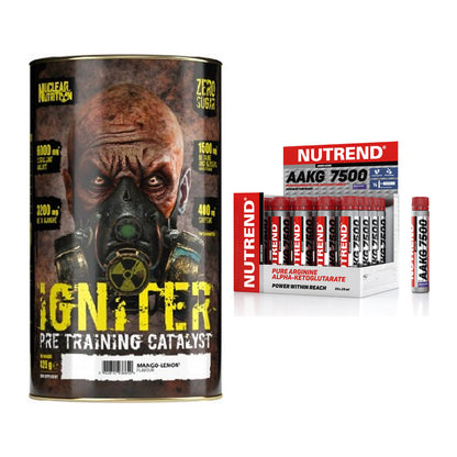 Trainings-Set: Nuclear Nutrition IGNITER + Nutrend AAKG 7500 Shots – alle enthaltenen Artikel