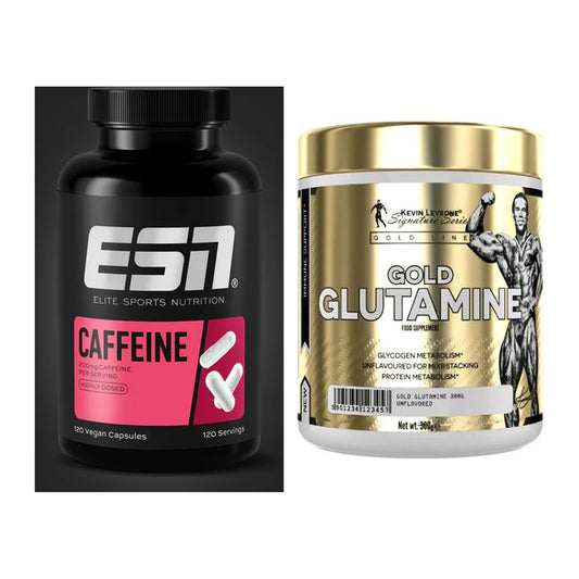 Trainings-Set: ESN Caffeine Caps + Kevin Levrone GOLD Glutamine – alle enthaltenen Artikel