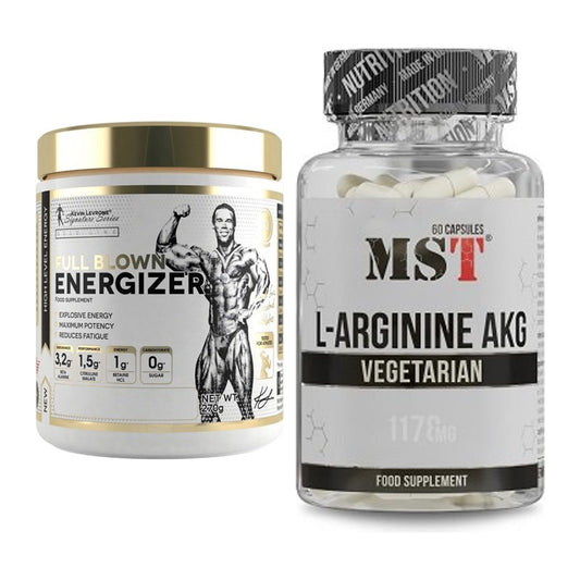 Trainings-Set: Kevin Levrone Full Blown + MST Arginin AAKG 1178mg – alle enthaltenen Artikel
