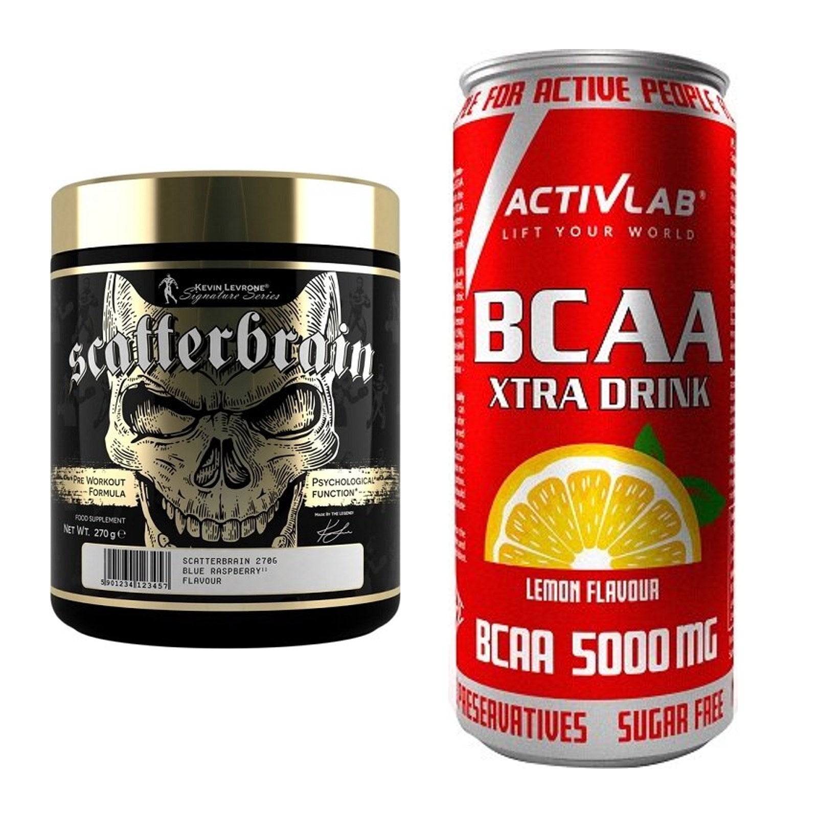 Trainings-Set: Kevin Levrone Scatterbrain + Activlab BCAA Xtra Drink – alle enthaltenen Artikel