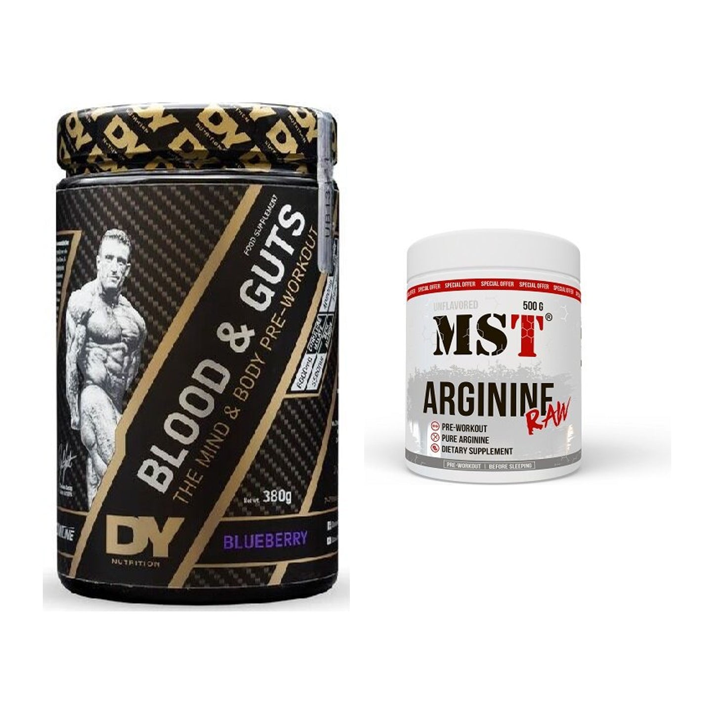 Trainings-Set: DY Nutrition Blood&Guts + MST Arginine RAW – alle enthaltenen Artikel