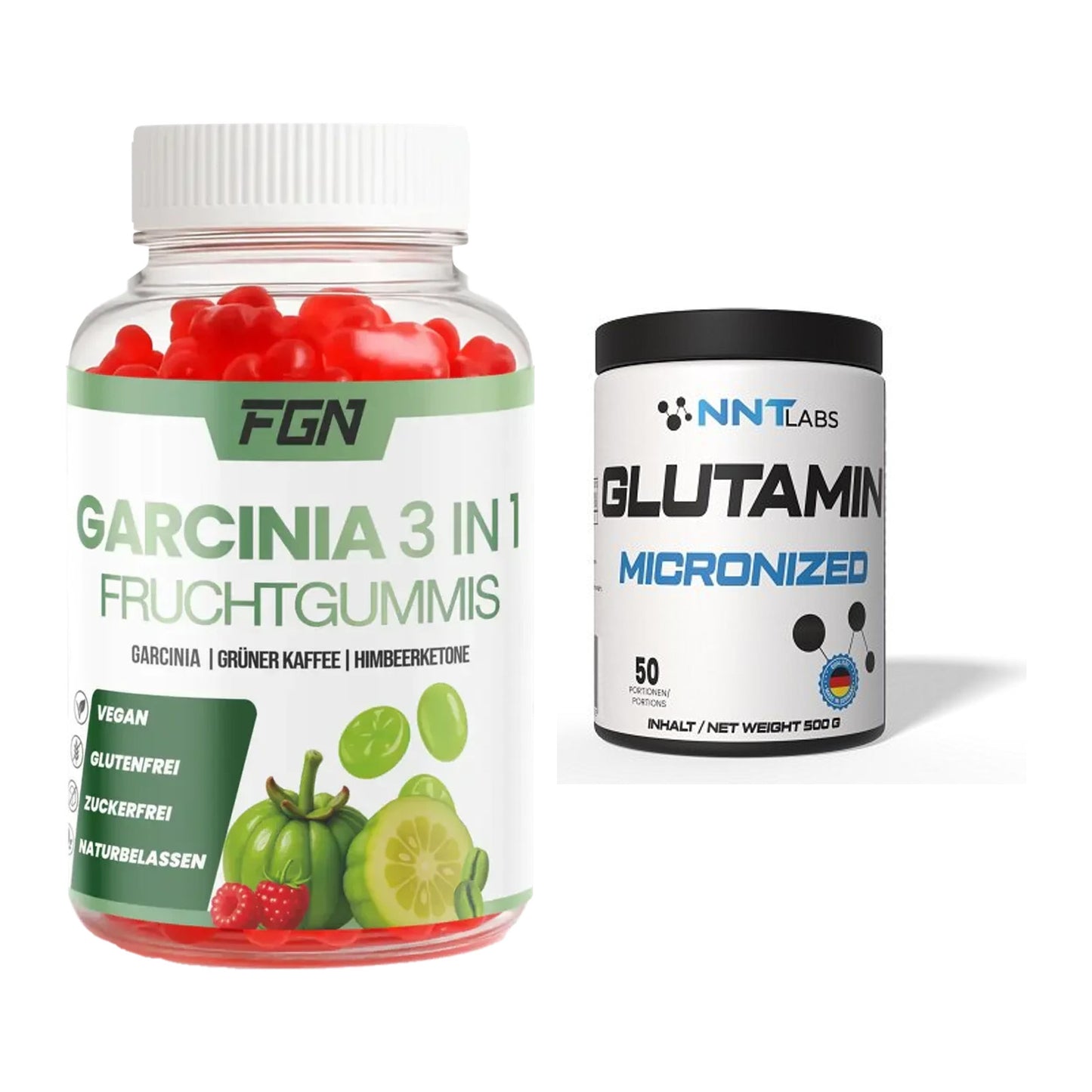 Trainings-Set: FGN Garcinia 60 Fruchtgummies + NNT Glutamin – alle enthaltenen Artikel