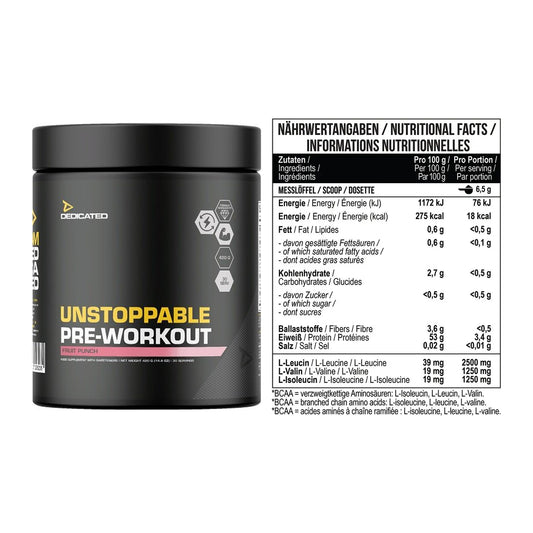 Trainings-Set: Dedicated Unstoppable + MST BCAA Zero – alle enthaltenen Artikel