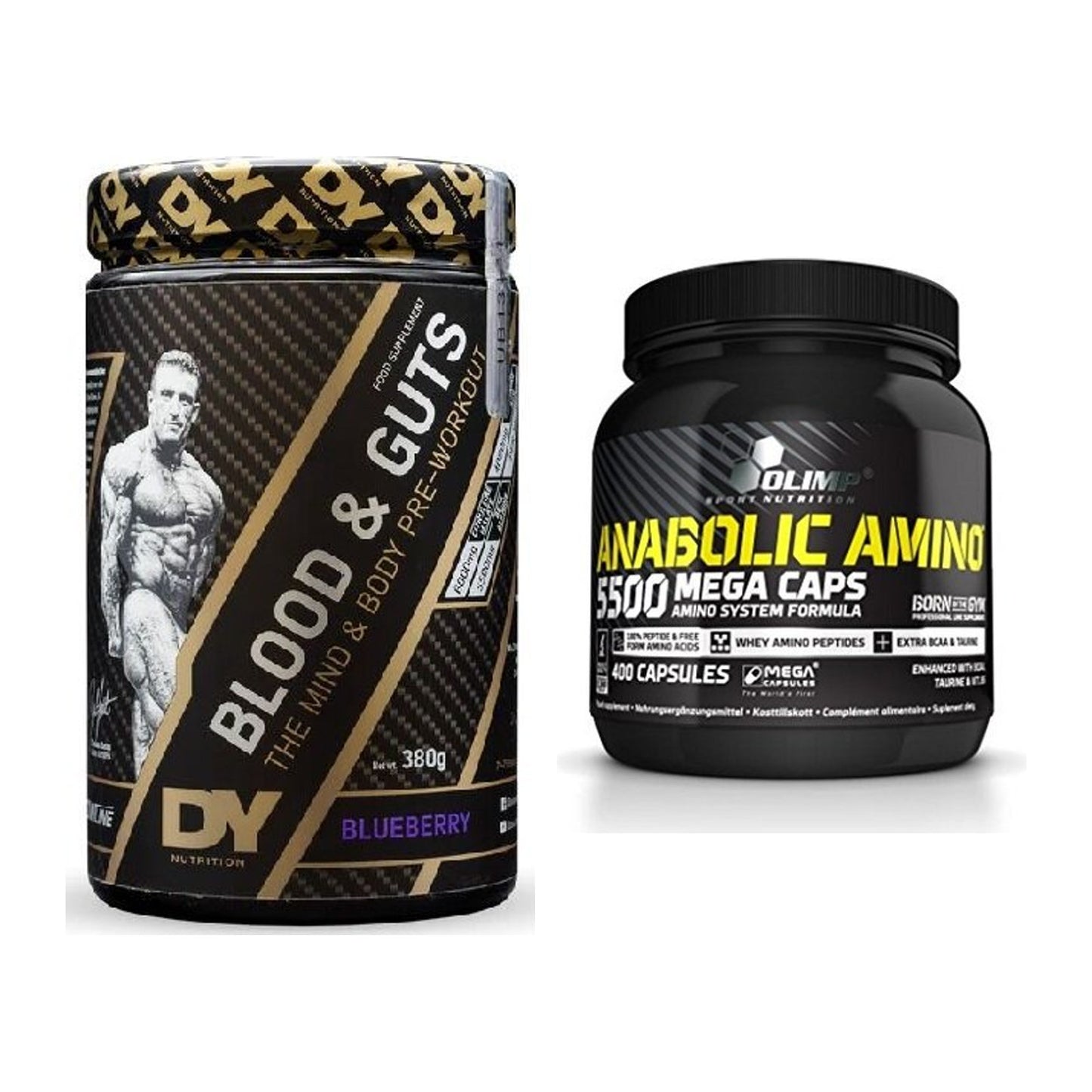Trainings-Set: DY Nutrition Blood&Guts + Olimp Anabolic Amino 5500 – alle enthaltenen Artikel