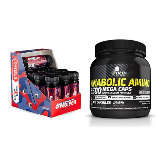 Conjunto de treino: DY Nutrition M6Teen + Olimp Anabolic Amino 5500 - todos os artigos incluídos
