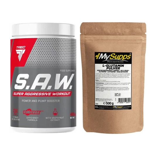 Trainings-Set: Trec Nutrition SAW Booster + MySupps Glutamine – alle enthaltenen Artikel