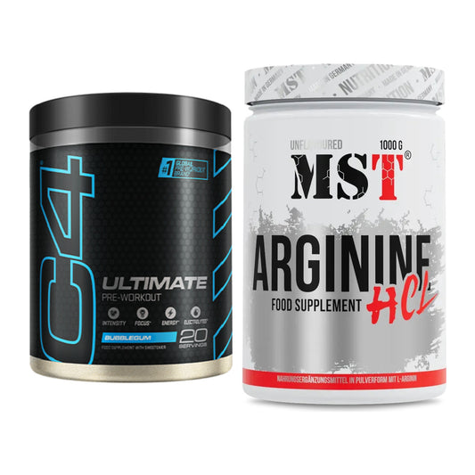 Trainings-Set: Cellucor C4 ULTIMATE 20 Serv. + MST Arginine HCL – alle enthaltenen Artikel