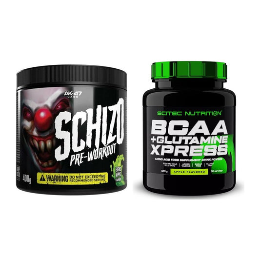Trainings-Set: AK47 Labs Schizo + Scitec BCAA+ Glutamine – alle enthaltenen Artikel