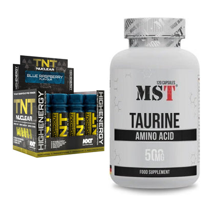 Trainings-Set: NXT Nutrition TNT Nuclear Shots + MST Taurine – alle enthaltenen Artikel