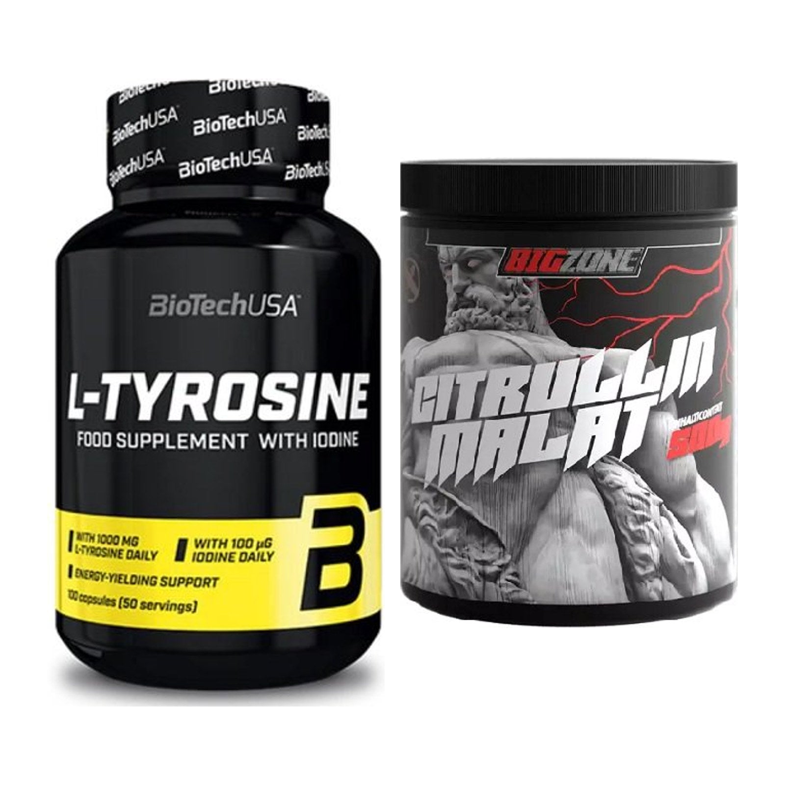 Trainings-Set: BioTech Tyrosine + Big Zone Citrullin Malat – alle enthaltenen Artikel
