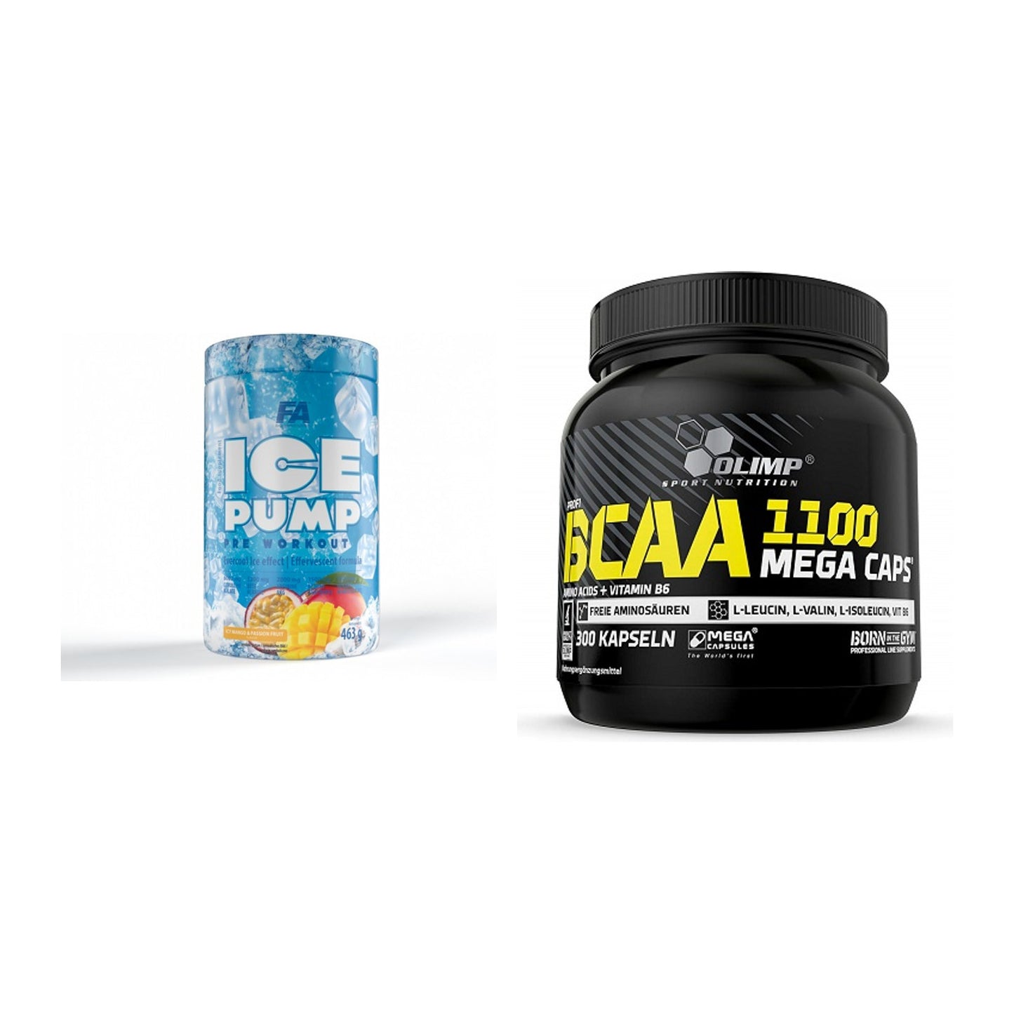 Trainings-Set: FA Nutrition ICE Pump + Olimp BCAA Mega Caps – alle enthaltenen Artikel