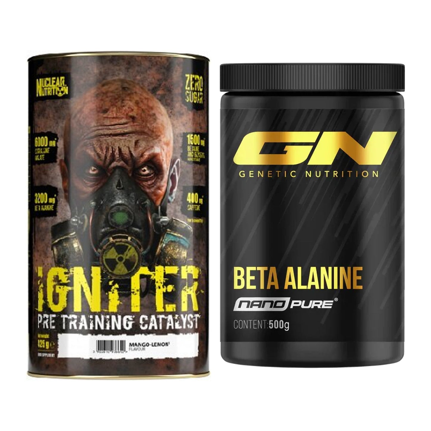 Trainings-Set: Nuclear Nutrition IGNITER + GN Nano Beta Alanine – alle enthaltenen Artikel