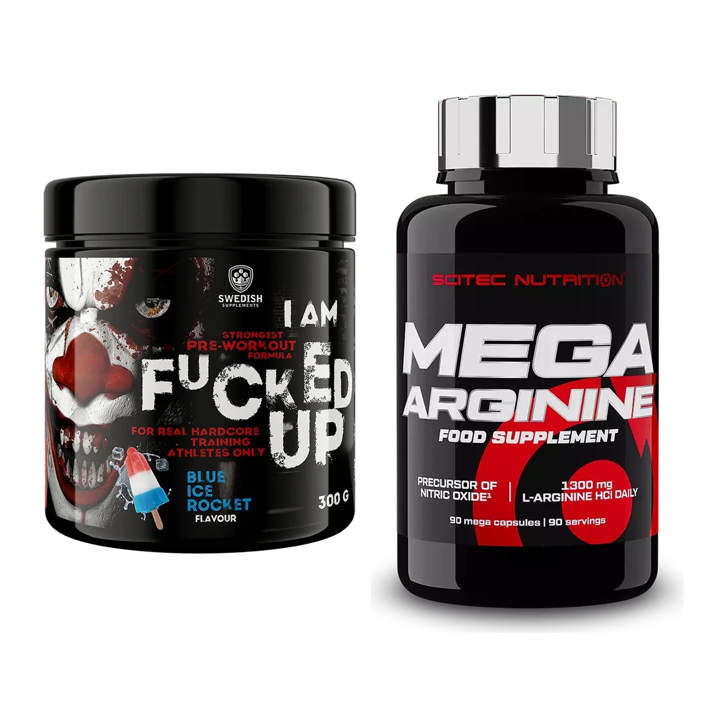 Trainings-Set: Swedish Supplements Fucked Up + Scitec Mega Arginine – alle enthaltenen Artikel
