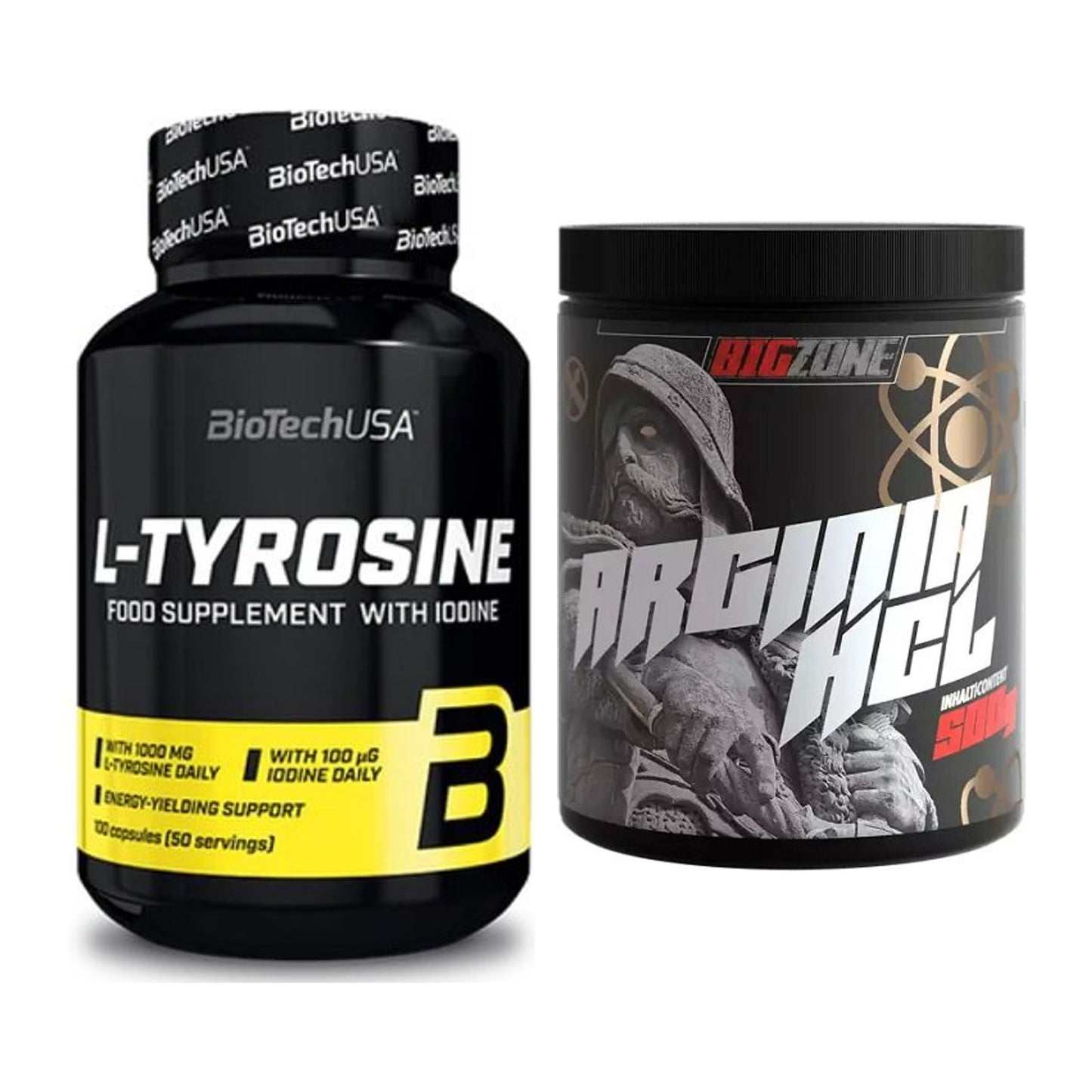 Trainings-Set: BioTech Tyrosine + Big Zone Arginine HCl – alle enthaltenen Artikel