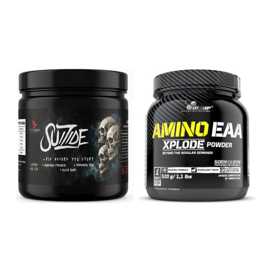 Trainings-Set: #GYMJUICE SUIZIDE Booster + Olimp Amino EAA Xplode – alle enthaltenen Artikel