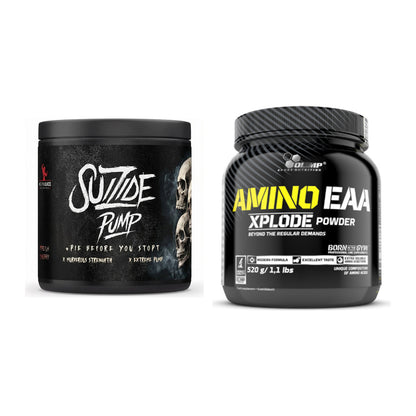 Trainings-Set: #GYMJUICE SUIZIDE PUMP + Olimp Amino EAA Xplode- 520g – alle enthaltenen Artikel