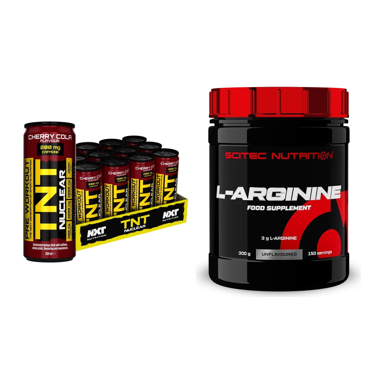 Trainings-Set: NXT Nutrition TNT NUCLEAR + Scitec Arginin – alle enthaltenen Artikel