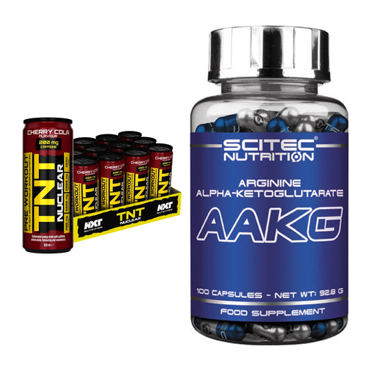 Trainings-Set: NXT Nutrition TNT NUCLEAR + Scitec AAKG – alle enthaltenen Artikel