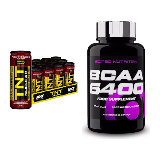 Trainings-Set: NXT Nutrition TNT NUCLEAR + Scitec BCAA 6400 – alle enthaltenen Artikel