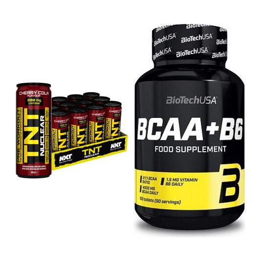 Trainings-Set: NXT Nutrition TNT NUCLEAR + BioTech BCAA+B6 100 Tabl – alle enthaltenen Artikel