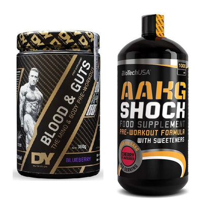 Trainings-Set: DY Nutrition Blood&Guts + BioTech AAKG Shock Extreme – alle enthaltenen Artikel