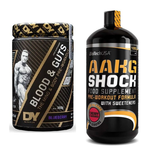 Trainings-Set: DY Nutrition Blood&Guts + BioTech AAKG Shock Extreme – alle enthaltenen Artikel