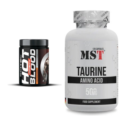 Trainings-Set: Scitec Hot Blood INFINITY + MST Taurine – alle enthaltenen Artikel