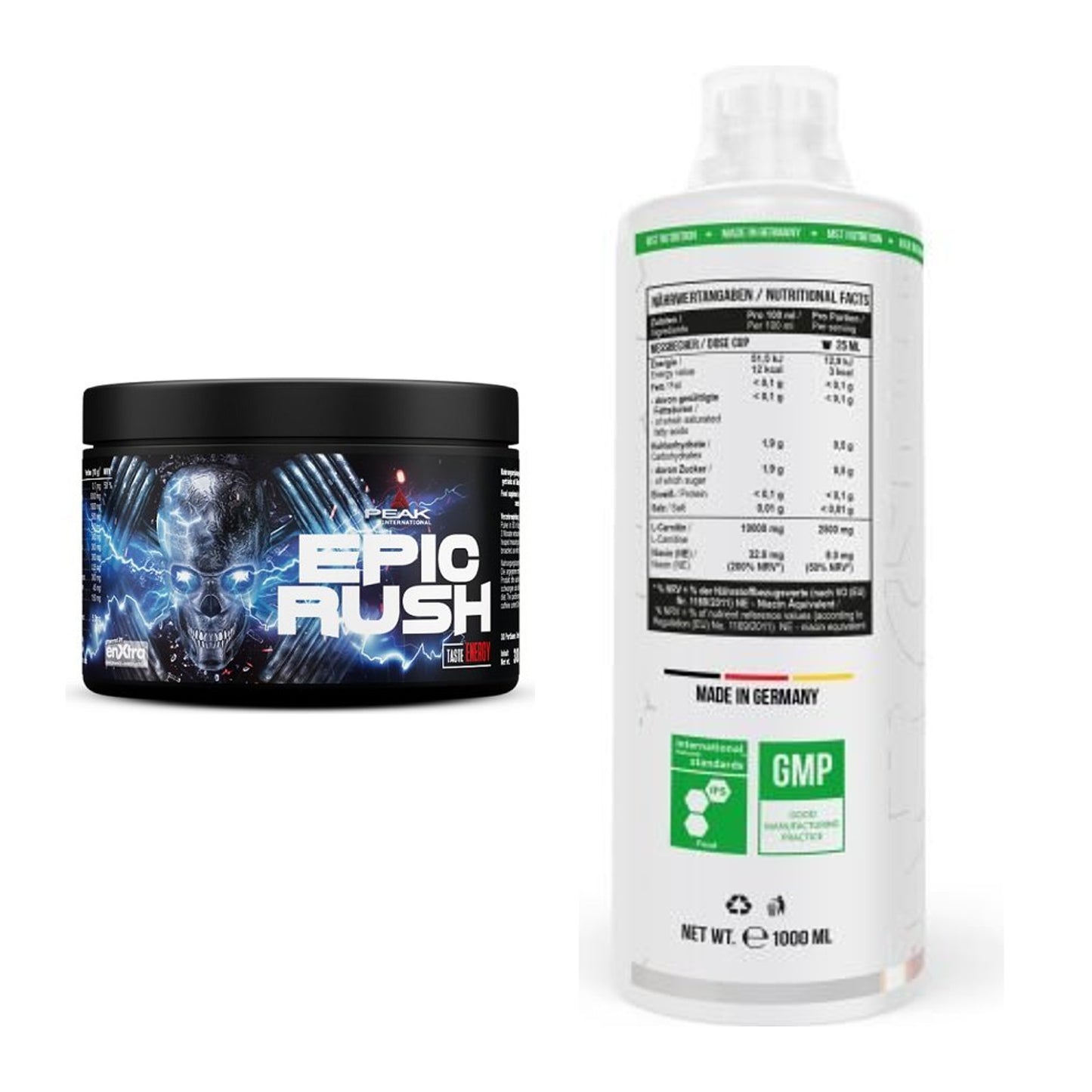 Trainings-Set: Peak Epic Rush + MST L-Carnitine 100.000 (1000ml) – alle enthaltenen Artikel