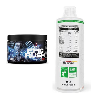 Trainings-Set: Peak Epic Rush + MST L-Carnitine 100.000 (1000ml) – alle enthaltenen Artikel