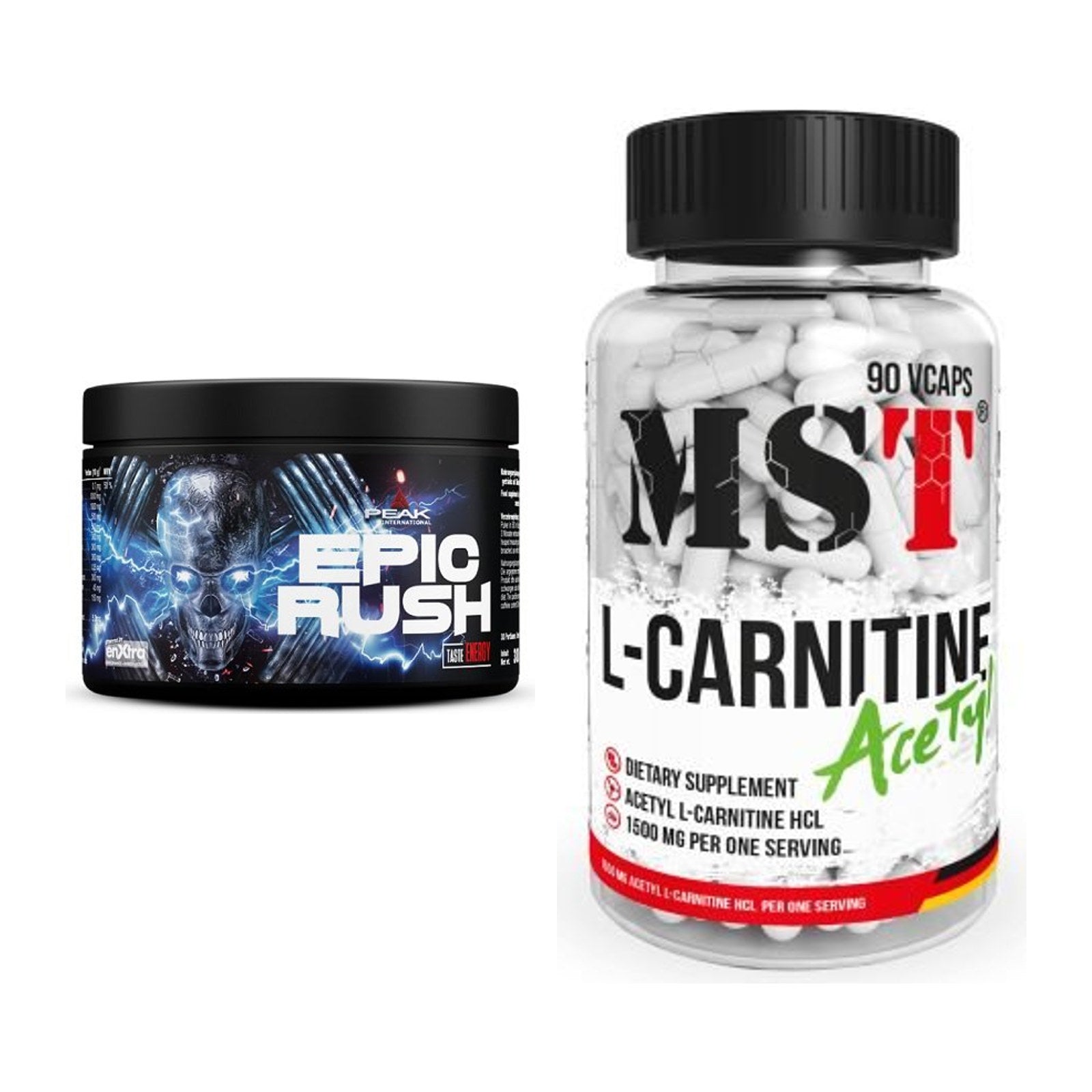 Trainings-Set: Peak Epic Rush + MST L-Carnitine Acetyle – alle enthaltenen Artikel