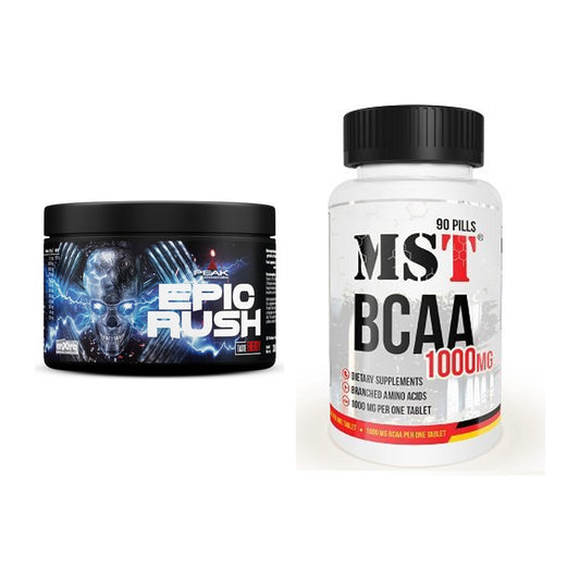 Trainings-Set: Peak Epic Rush + MST BCAA 1000 (90 Tabl.) – alle enthaltenen Artikel