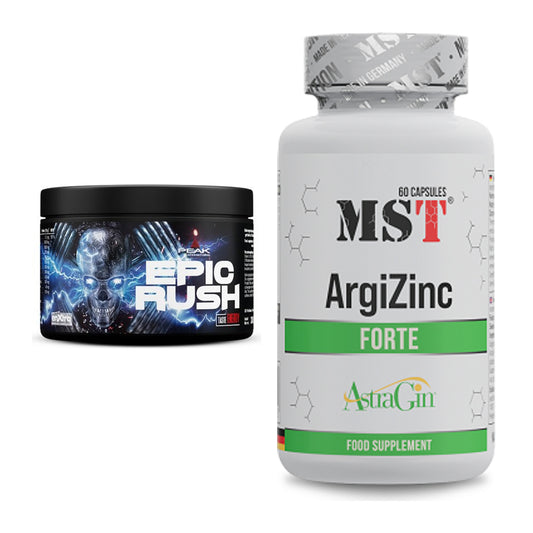 Trainings-Set: Peak Epic Rush + MST ArgiZinc Forte – alle enthaltenen Artikel
