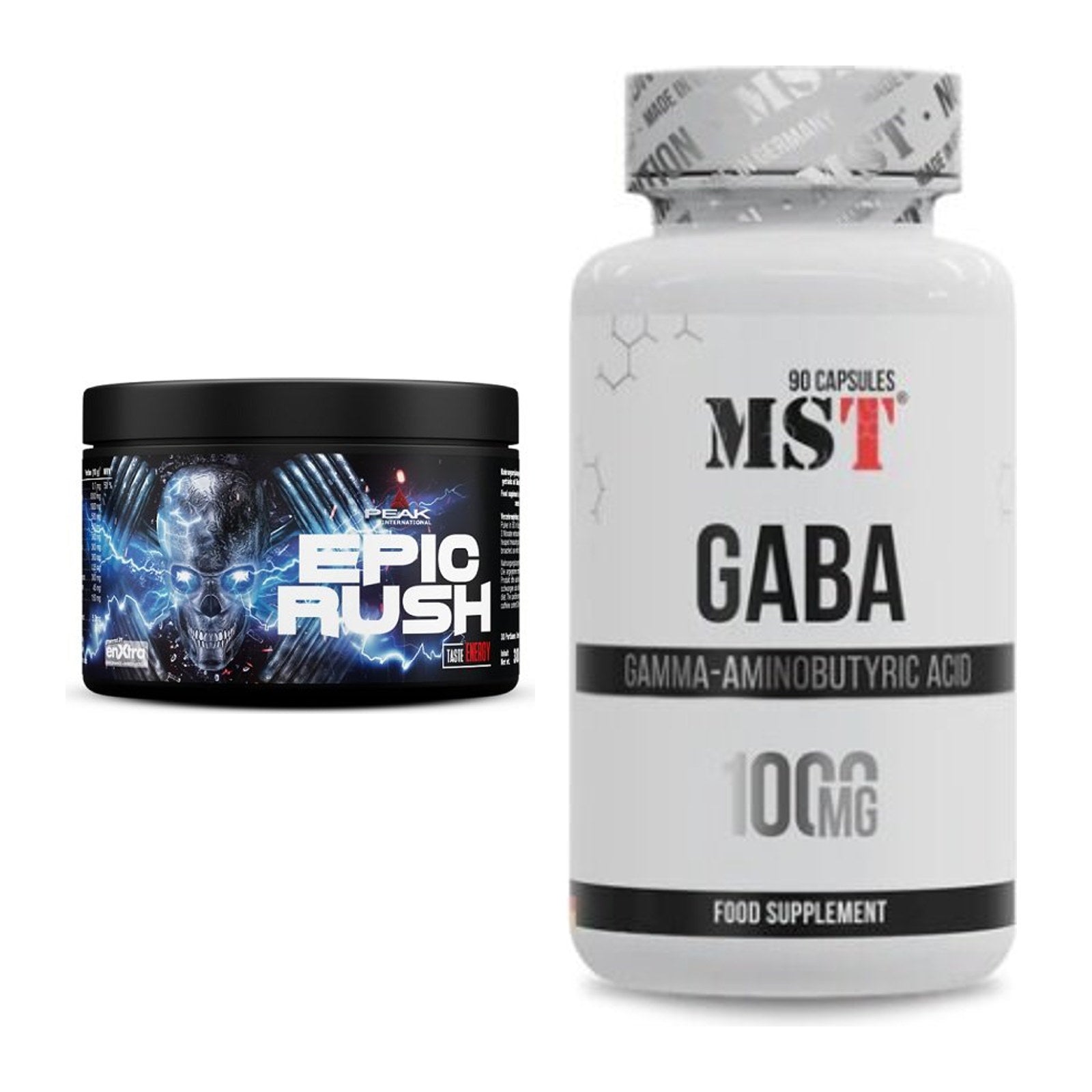 Trainings-Set: Peak Epic Rush + MST GABA 1000mg – alle enthaltenen Artikel