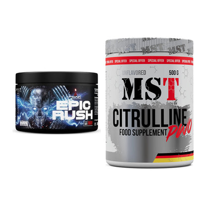 Trainings-Set: Peak Epic Rush + MST Citrulline Malat 500g – alle enthaltenen Artikel