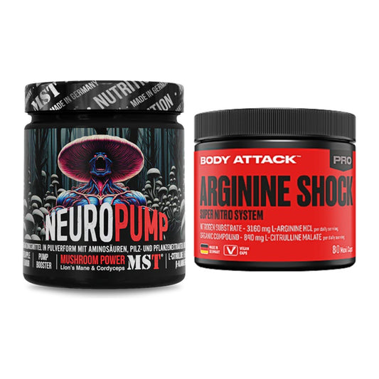 Trainings-Set: MST NeuroPump + Body Attack Arginine Shock – alle enthaltenen Artikel