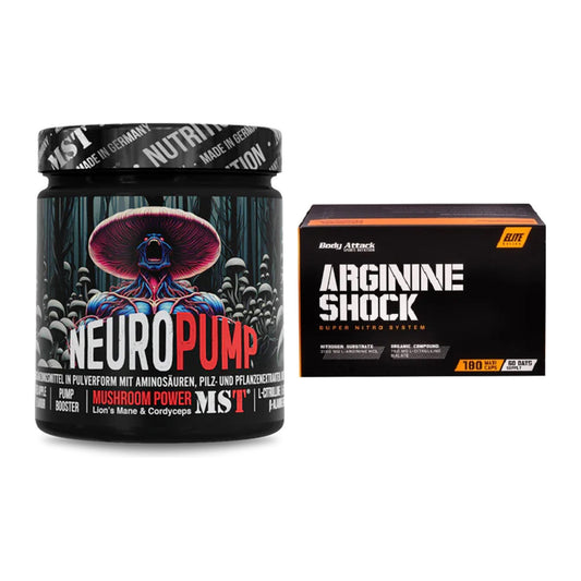 Trainings-Set: MST NeuroPump + Body Attack Arginine Shock – alle enthaltenen Artikel