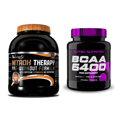 Trainings-Set: BioTech NitroX Therapy + Scitec BCAA 6400 – alle enthaltenen Artikel