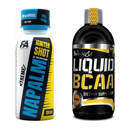 Trainings-Set: FA Nutrition Xtreme Napalm + BioTech Liquid BCAA – alle enthaltenen Artikel