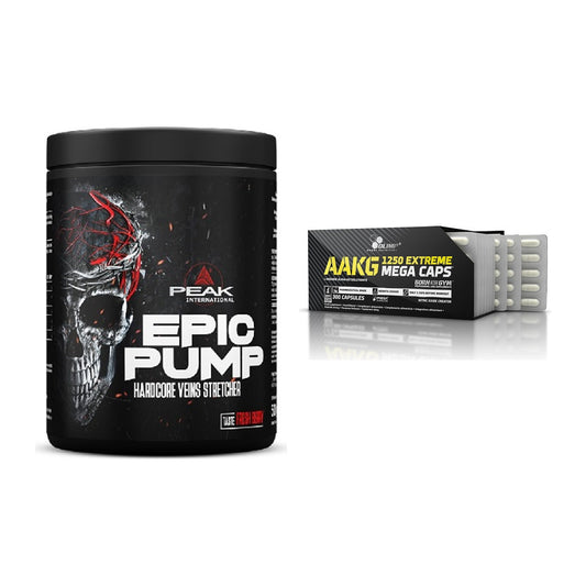 Trainings-Set: Peak EPIC Pump + Olimp AAKG Extreme Mega Caps – alle enthaltenen Artikel
