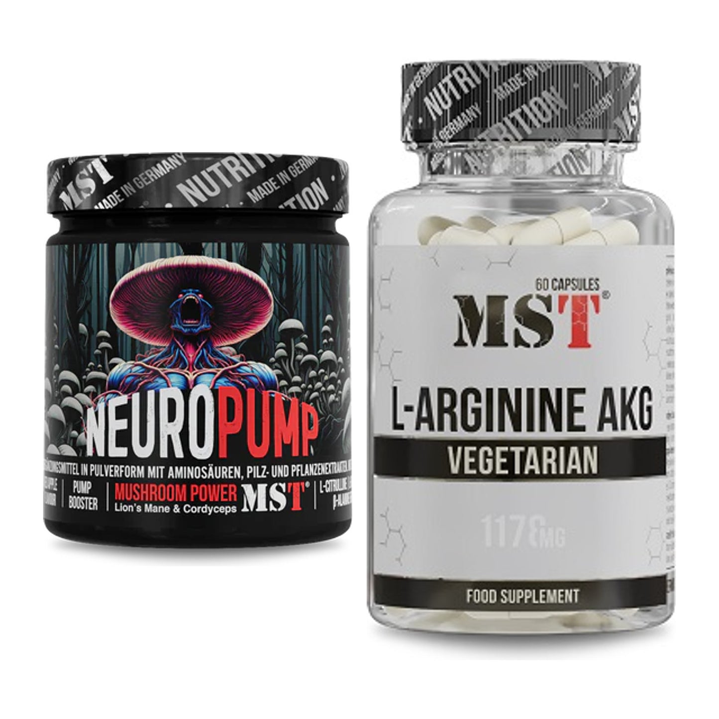 Trainings-Set: MST NeuroPump + MST Arginin AAKG 1178mg – alle enthaltenen Artikel