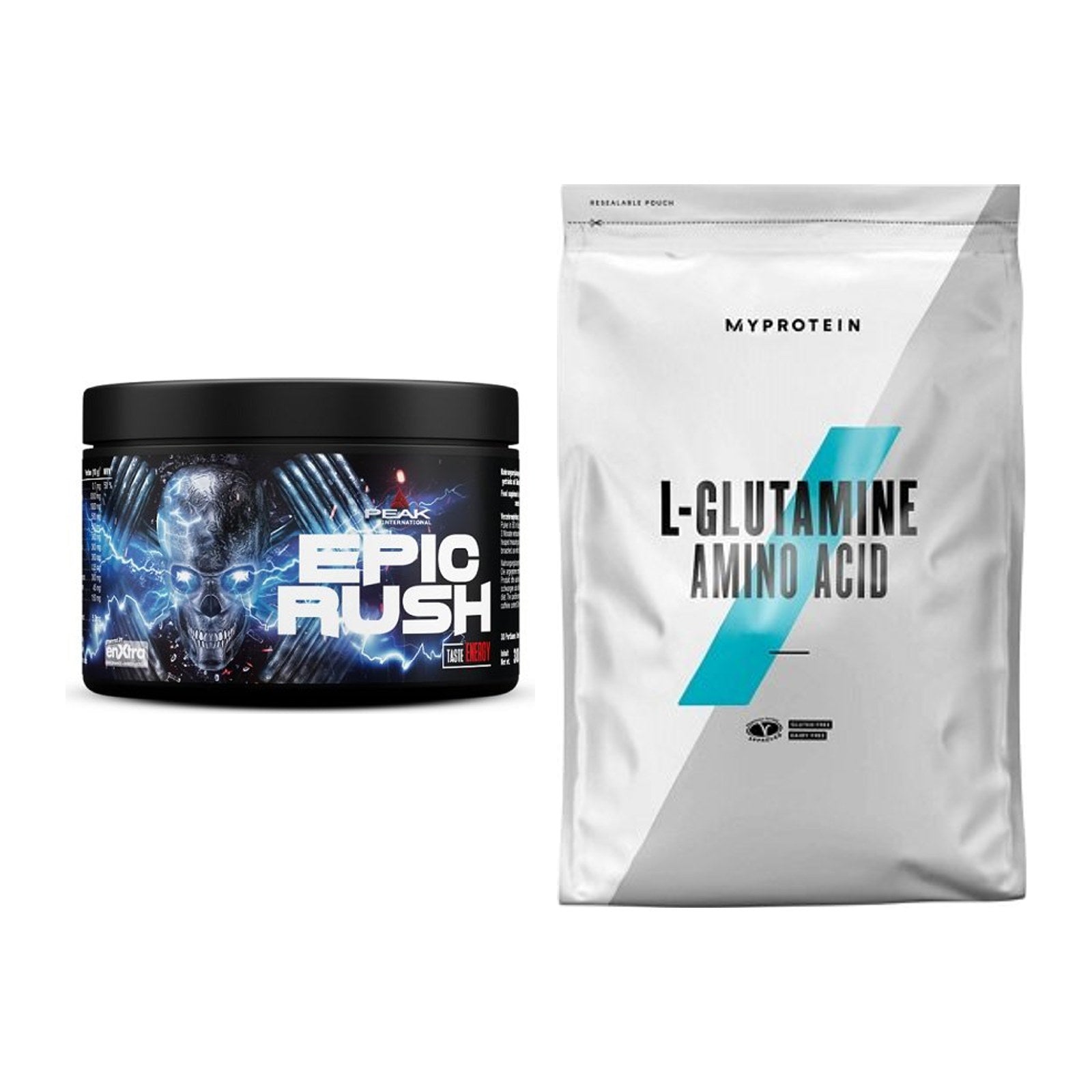 Trainings-Set: Peak Epic Rush + MyProtein Glutamin – alle enthaltenen Artikel