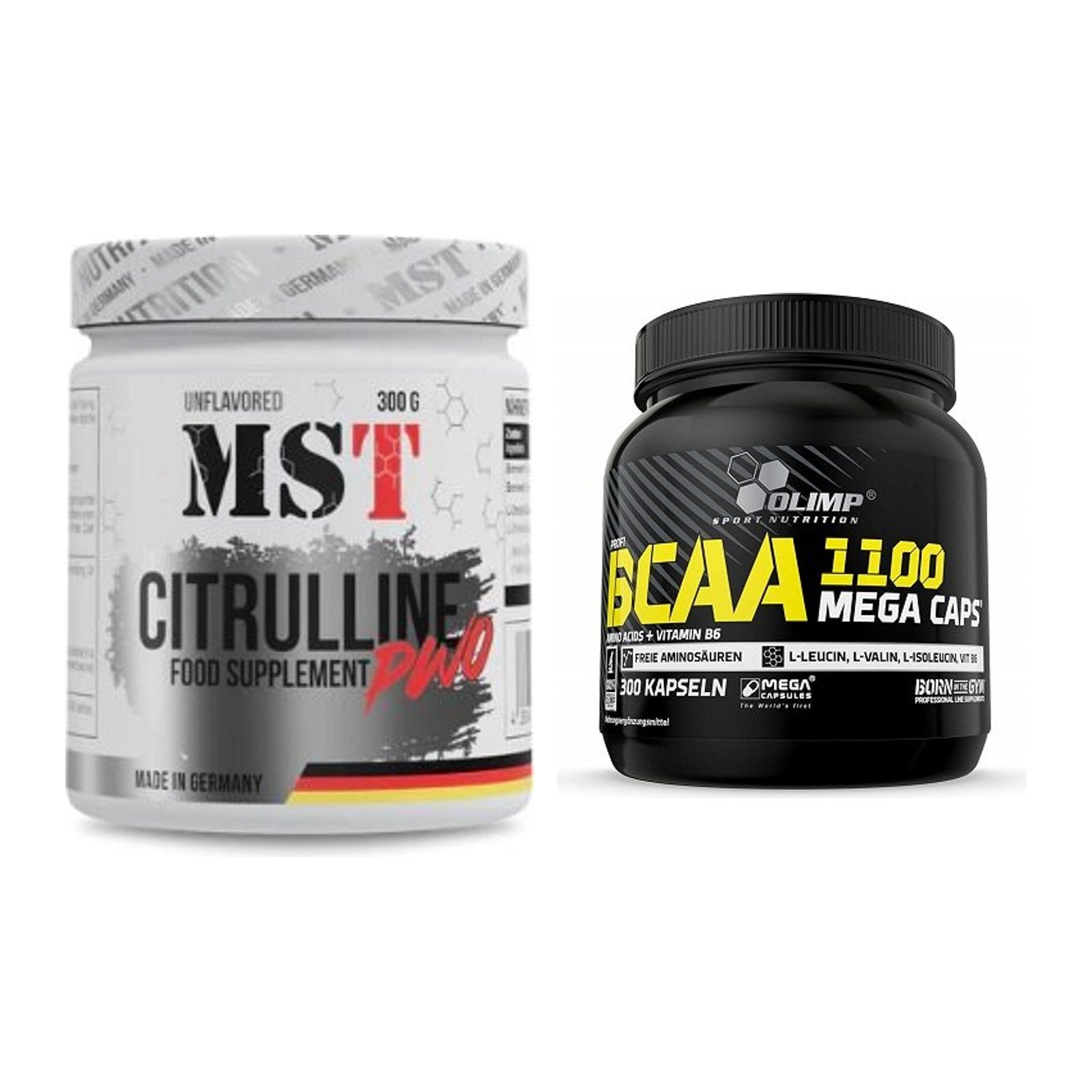 Trainings-Set: MST Citrulline Malat 300g + Olimp BCAA Mega Caps – alle enthaltenen Artikel
