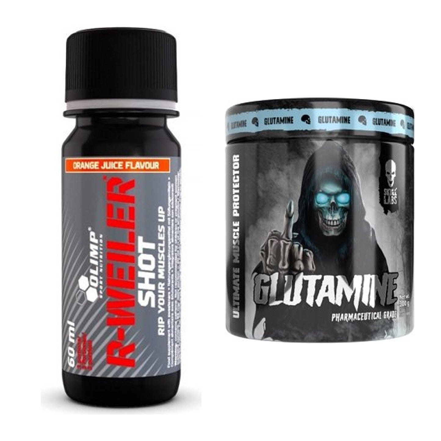 Trainings-Set: Olimp R-Weiler Shot + Skull Labs Glutamine – alle enthaltenen Artikel