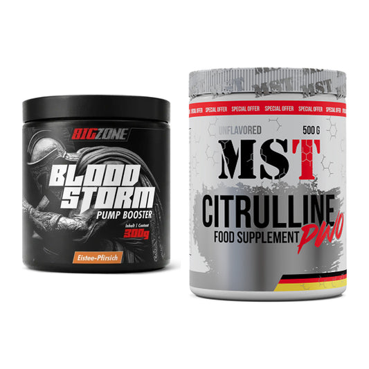 Trainings-Set: Big Zone Bloodstorm 2.0 + MST Citrulline Malat 500g – alle enthaltenen Artikel