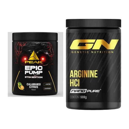 Trainings-Set: Peak Epic Pump Stim Edition + GN Arginine HCL Nano Pure – alle enthaltenen Artikel