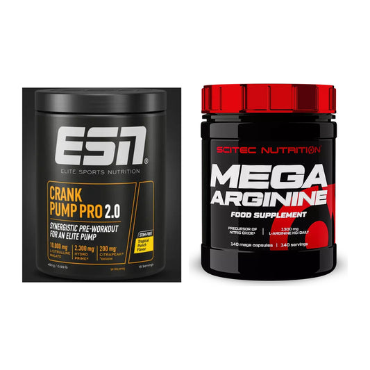 Trainings-Set: ESN Crank Pump Pro 2.0 + Scitec Mega Arginine – alle enthaltenen Artikel