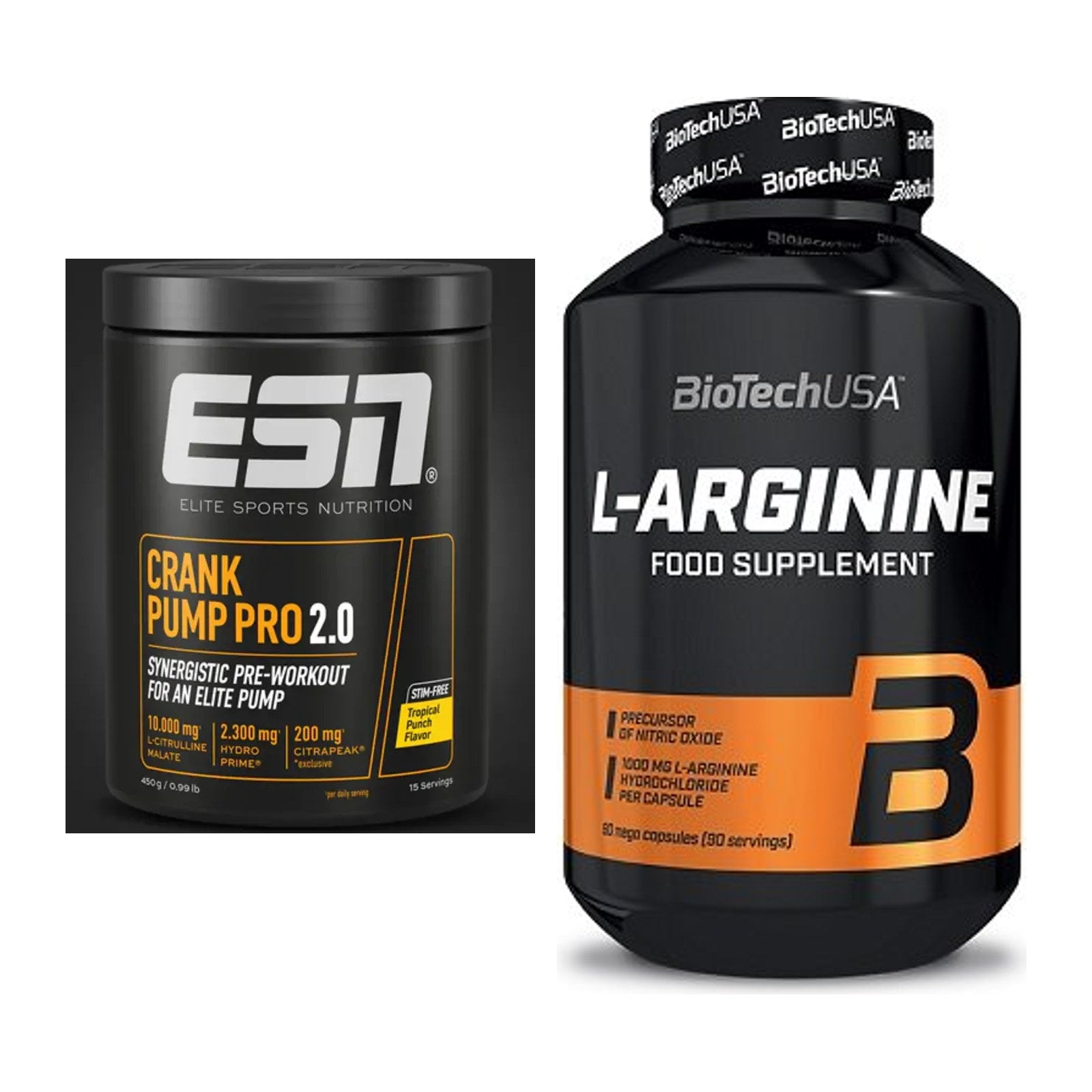 Trainings-Set: ESN Crank Pump Pro 2.0 + BioTech L-Arginine – alle enthaltenen Artikel